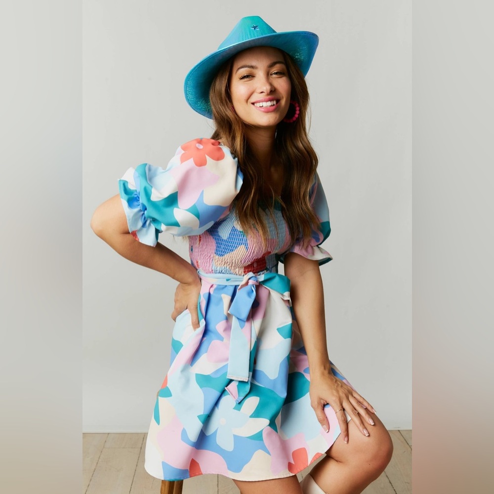 Fantastic Fawn Abstract Floral Mini Dress